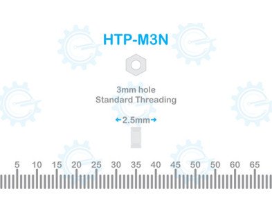 Nylon Nut 3mm Standard Thread