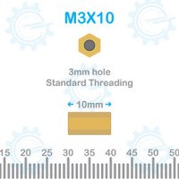 Brass Stud M3X10