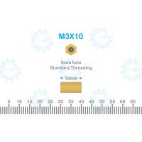 Brass Stud M3X10