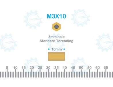 Brass Stud M3X10 Brass Stud M3X10