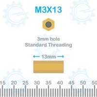 Brass Stud M3X13