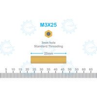 Brass Stud M3X25