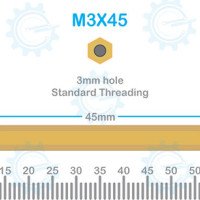 Brass Stud M3X45