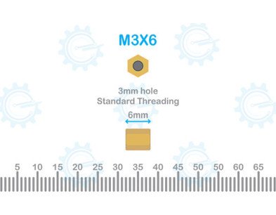 Brass Stud M3X6 Brass Stud M3X6