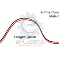 Male to Male 2-Pins Connecting Wire 40cm