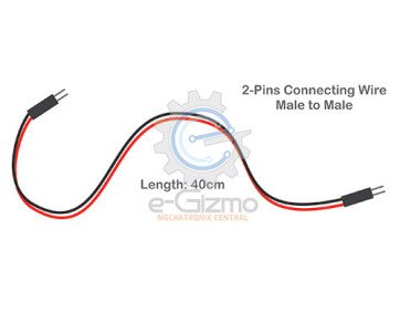 Male to Male 2-Pins Connecting Wire 40cm