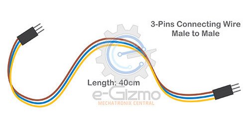 Male to Male 3-Pins Connecting Wire 40cm