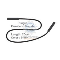 Female to Female Single Connecting Wire 20cm Black