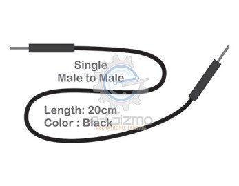 Male to Male Single Connecting Wire 20cm Black Male to Male Single Connecting Wire 20cm Black