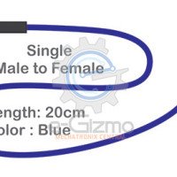 Male to Female Single Connecting Wire 20cm Blue