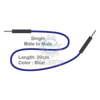 Male to Male Single Connecting Wire 20cm Blue