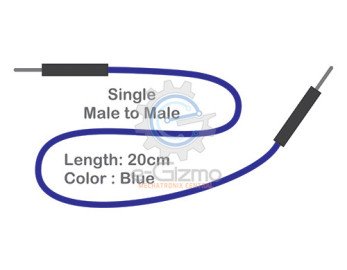 Male to Male Single Connecting Wire 20cm Blue Male to Male Single Connecting Wire 20cm Blue