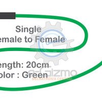 Female to Female Single Connecting Wire 20cm Green