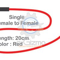 Female to Female Single Connecting Wire 20cm Red