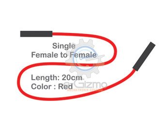 Female to Female Single Connecting Wire 20cm Red Female to Female Single Connecting Wire 20cm Red