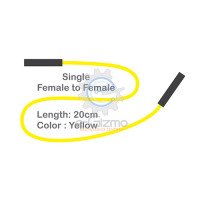 Female to Female Single Connecting Wire 20cm Yellow