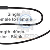 Female to Female Single Connecting Wire 40cm Black