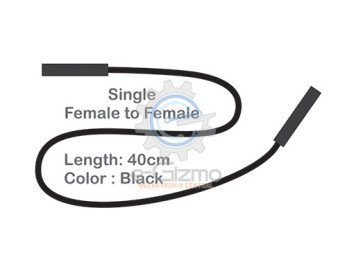 Female to Female Single Connecting Wire 40cm Black