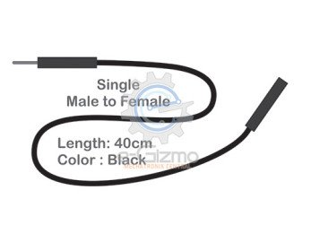 Male to Female Single Connecting Wire 40cm Black Male to Female Single Connecting Wire 40cm Black
