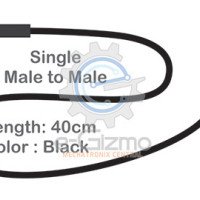 Male to Male Single Connecting Wire 40cm Black