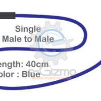 Male to Male Single Connecting Wire 40cm Blue