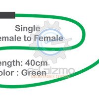 Female to Female Single Connecting Wire 40cm Green