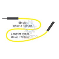 Male to Female Single Connecting Wire 40cm Yellow