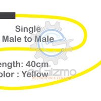 Male to Male Single Connecting Wire 40cm Yellow