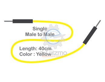 Male to Male Single Connecting Wire 40cm Yellow Male to Male Single Connecting Wire 40cm Yellow