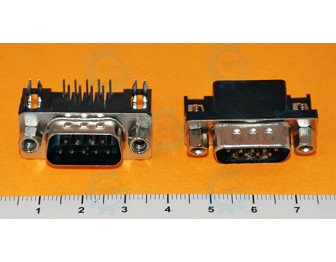 DB9 Male PCB Mount Angled