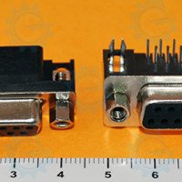 DB9 Female PCB Mount Angled