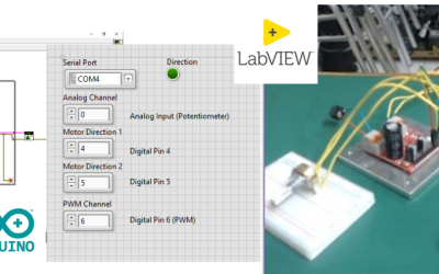 LabVIEW + gizDuino UNO-SE: Controlling a DC Motor with potentiometer using Hulkster Motor Driver