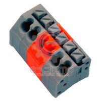 400V 6 Way Terminal Block Orange, Gray