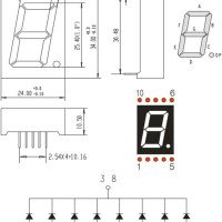1-inch 7 segment LED Display Red Common Cathode 1106AS Series