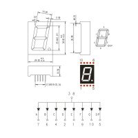 1-inch 7 segment LED Display Red Common Anode 1106BS Series