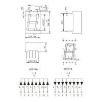 0.56-inch 7 segment LED Display Red Common Cathode 5161AS Series