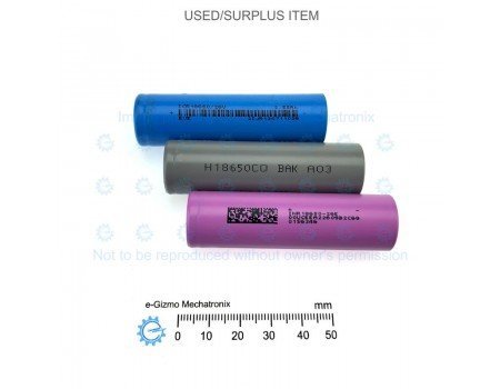 1 pc 3.7V 2600mAH True Rated Li-ion Rechargeable Battery [Used]