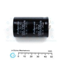 Rubycon 330uF/500V 105C Snap in Horizontal Mount MXH Series