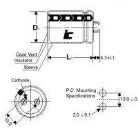 Illinois Capacitor 2200uF 50V Snap Mount Electrolytic LBA Series Illinois Capacitor 2200uF 50V Snap Mount Electrolytic LBA Series