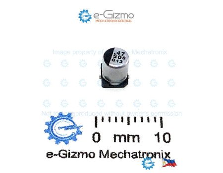 Panasonic 0.47uF 50V 85C SMD Electrolytic Capacitor S Series Type V
