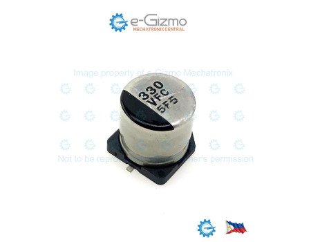 Panasonic 330uF 35V 105C SMD Electrolytic Capacitor Low ESR FC Series
