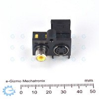 SMK 4-pin mini DIN + SPDT SW with RCA Jack PC Mount SMK 4-pin mini DIN + SPDT SW with RCA Jack PC Mount