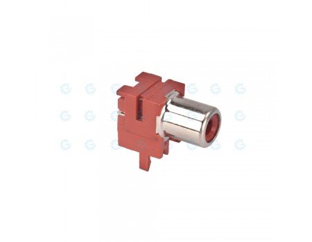 Red PCB Mount RCA Socket Jack PC Solderable