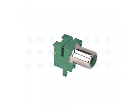 Green PCB Mount RCA Socket Jack PC Solderable