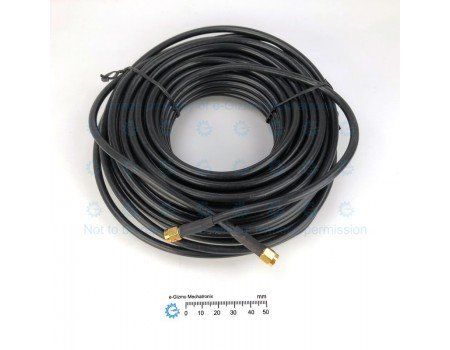 RG58 50-3  RF Coaxial Cable with SMA (Male) Terminations 15M