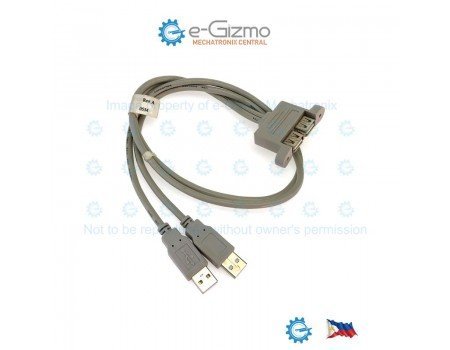 2-port (Dual) USB 2.0 Extension Cable with Mounting Bracket