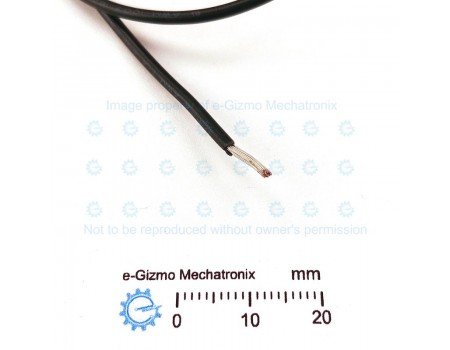 Hook up wire AWG18 Tinned Stranded Black (per Meter)