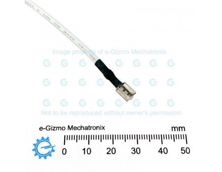 AWG18 x 130mm Wire with 4.8mm Female Spade Termination White