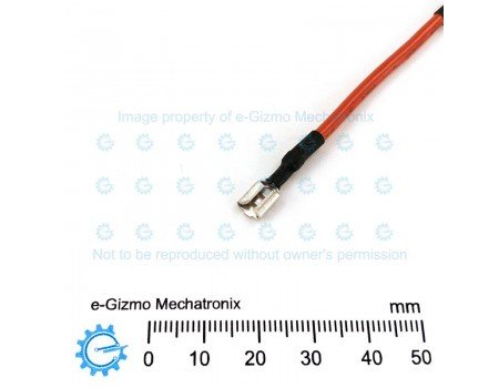 AWG18 x 50mm Wire with 4.8mm and 6.3mm Female Spade Termination Brown