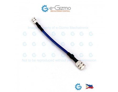 AWG18 x 50mm Wire with 4.8mm and 6.3mm Female Spade Termination Blue